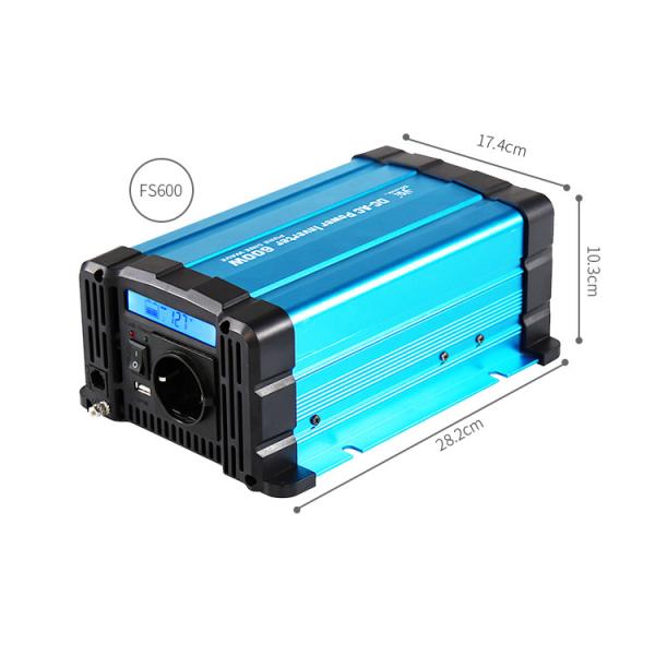 Lcd показывает 600 Dc инвертора 12V 24V волны синуса ватта чистый к Ac 110V 220V