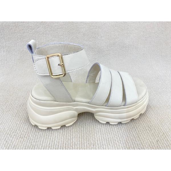 Breathable Microfiber Summer Sandals PU White Sandals For Women
