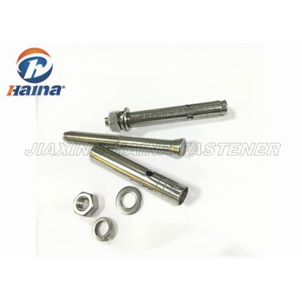 Polished Stainless Steel 304 / 316 Expansion Anchor Bolt Set With Hex Nut