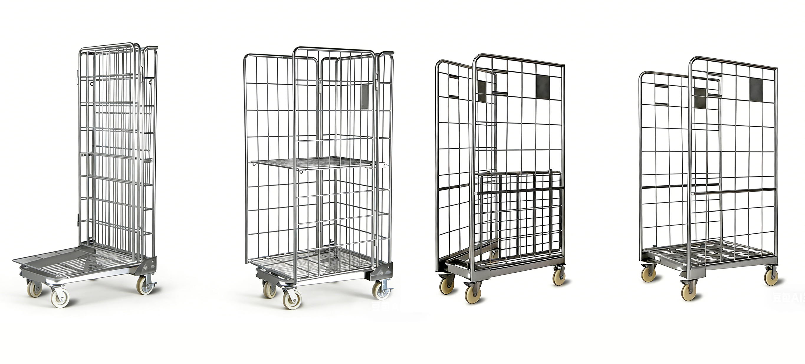 Q235 Steel warehouse roll cage Logistics Trolleys