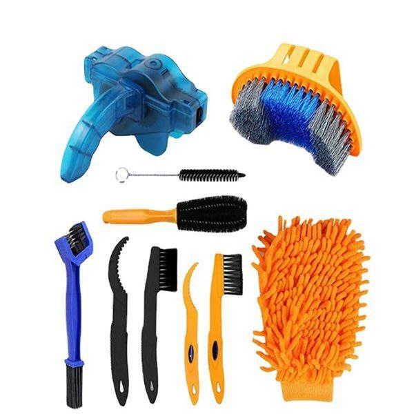 Bike Cleaning Kit (9pcs), Including Chain Cleaner for Cycling,Bicycle Clean Brush Tools for Mountain/MT/Road/BMX Bike