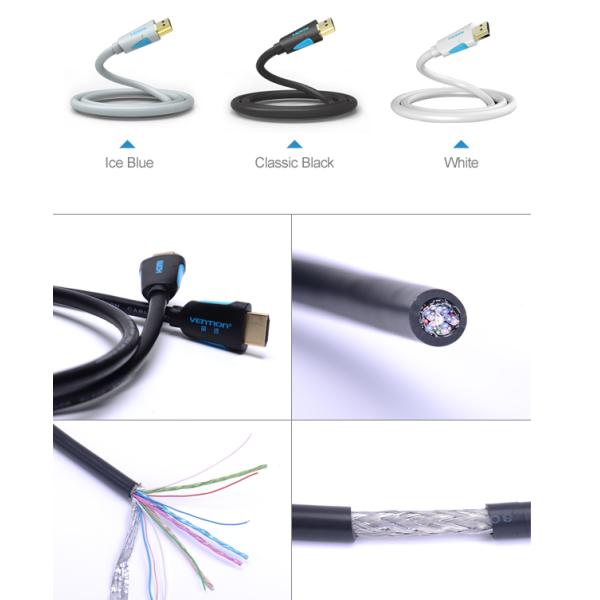 PS4 Braid Locking Hdmi Cables 4.1 Support 4K X 2K 1080P 3D Ethernet