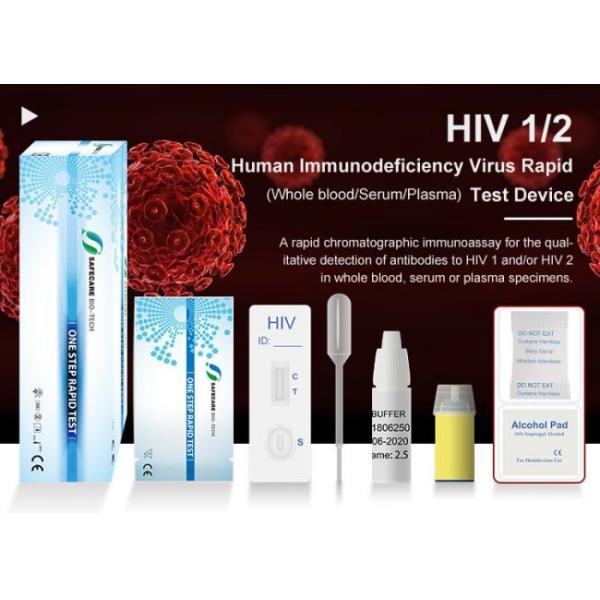 One Step 1/2 Hiv Rapid Home Test Kit Цельная сыворотка плазмы крови 40 тестов / комплект