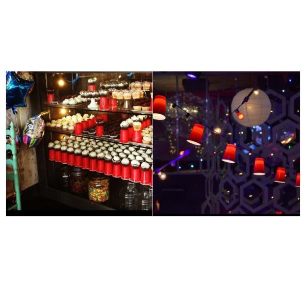 59ml Disposable Plastic Cups PP 2oz Mini Red Solo Cups For Beer Pong Game