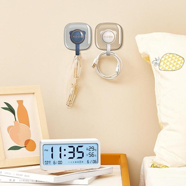 Ganchos criativos de casaco de gato para parede montada, 4 Pcs Carinhosos gancho de chave de gato gancho adesivo para decoração de quarto