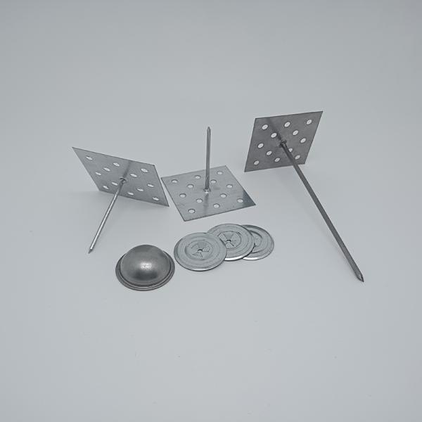 Perforated Base Insulation Hanger Zinc Finish Self Stick Pin To Stick Plastic To Metal