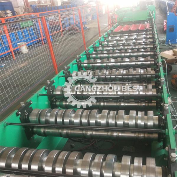 Гофрированный металл 740mm PPGI застеклил кафельный крен формируя машину