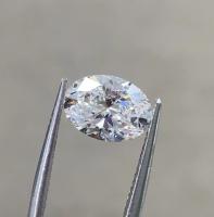 Certificado Diamante sintético Oval brilhante corte 1-3CT cvd Fabricado em laboratório Diamante incolor