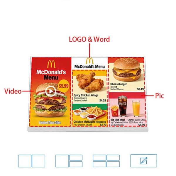 Android Digital Menu Board for Restaurant Chains with Remote CMS Management
