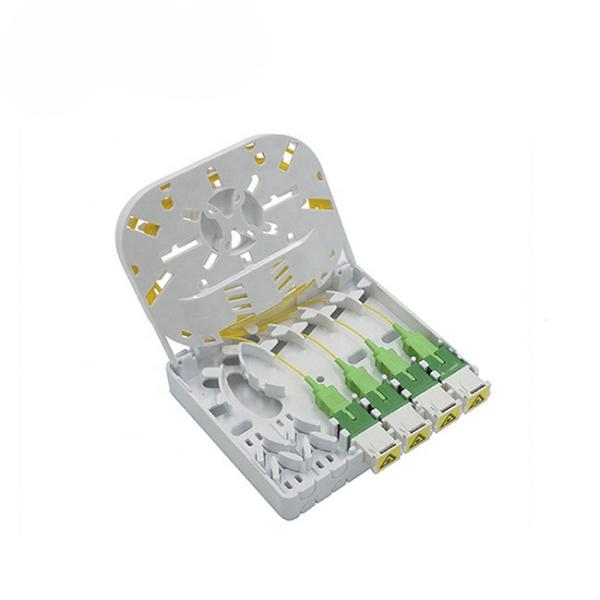 Wall Mounted 4 Ports Fiber Optic Terminal Box Fiber Optic Socket Panel