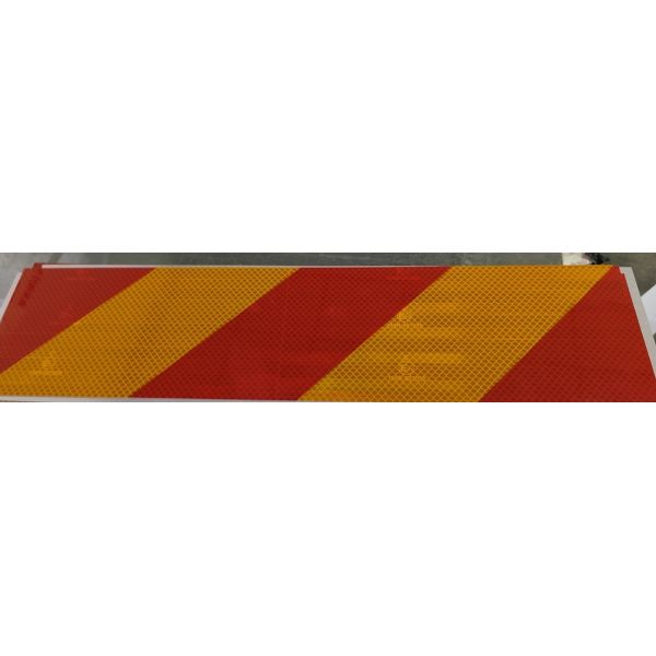 Custom Logo Screen Printing Chevron Reflector Reflect Sticker Rectangle Yellow Red Prismatic Reflective Tape Sticker