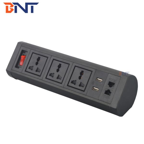 BNT office equipment smart automation office power strip with bracket on desk connector clamping on edge of the desk