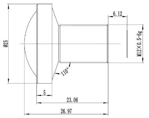 F1.8 4.2mm m12 non image distortion s mount cctv board lens for 1/1.8″ sensor