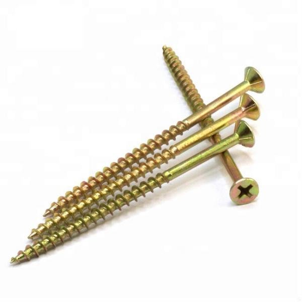 Yellow Zinc Plated Phillips Drive Flat Head Wood Screws Furniture Screws Tapping Screws
