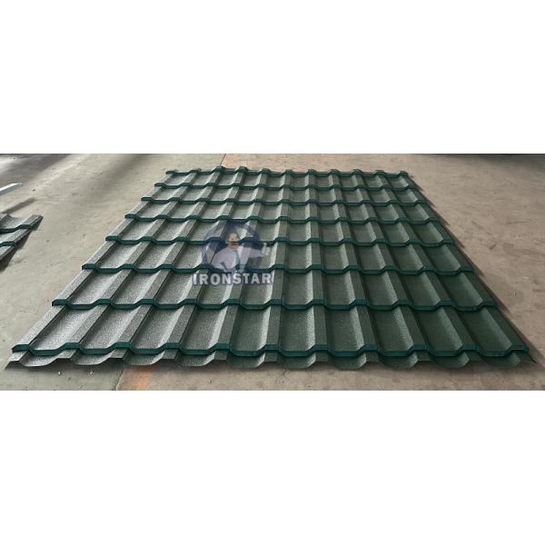 6 rib trapezoidal and 6 rib bamboo tile double layer roll forming machine in Romania 2 layer roll forming machine