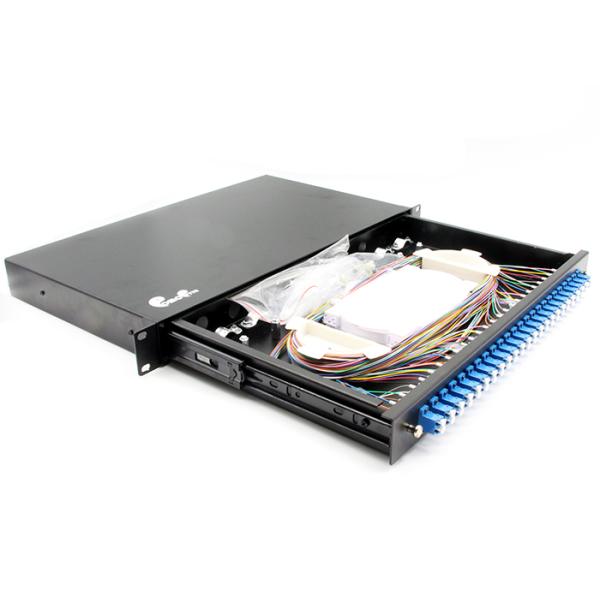 рамка распределения ЛК волокон 1У 48 двухшпиндельная однорежимная полностью нагруженная оптически