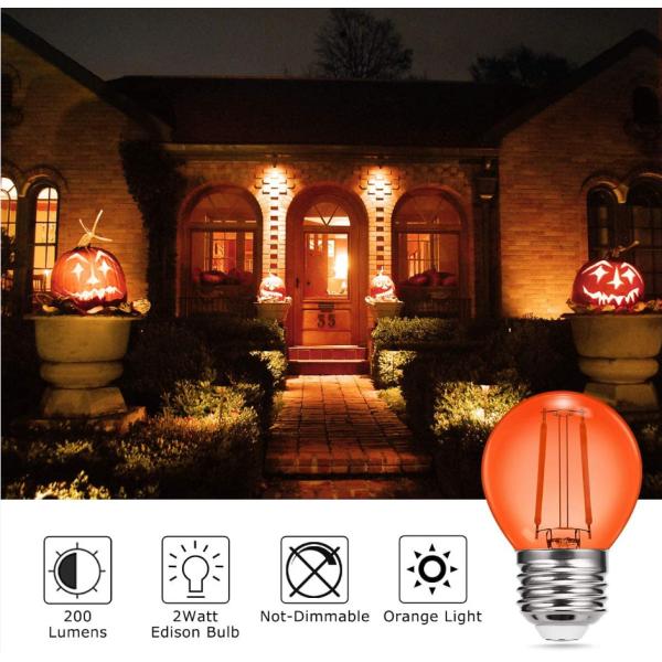 200lm Dimmable LED Edison Light Bulbs anaranjado G45 2W