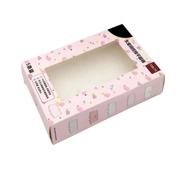 Impresión de medias de seda Calcetines Sujetadores Caja de cartón corrugado con ventana Ropa interior Ropa interior Caja de regalo