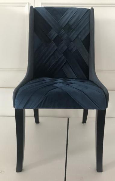 Beech wood Modern design blue velvet fabric upholstery dining chair,desk chair