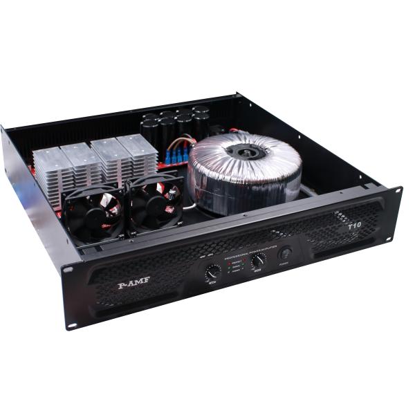 T10 2 X 1000W Усилитель системы общественного обращения в 2U Черный / Серебряный