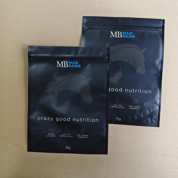 Custom Printed Stand Up Pouch for Coffee 3 Side Seal Matte Finish Freshness Lock Packaging