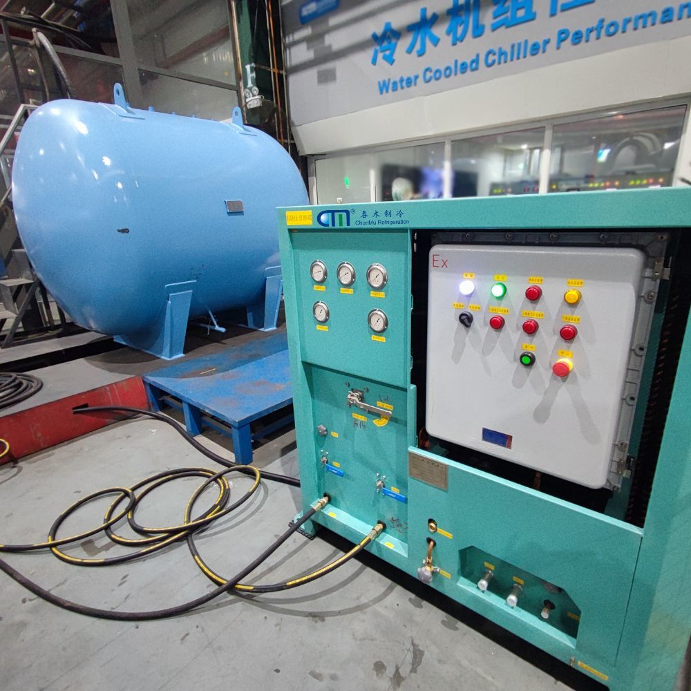 3-stage oil less compressor Refrigerant Recovery Machine for Chemical Plant and Refrigerant Factory Application