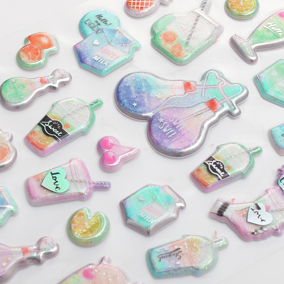 Custom Pattern 3D Bubble Stickers Decorative For Water Bottle Phone Notebook Toy DIY Craft