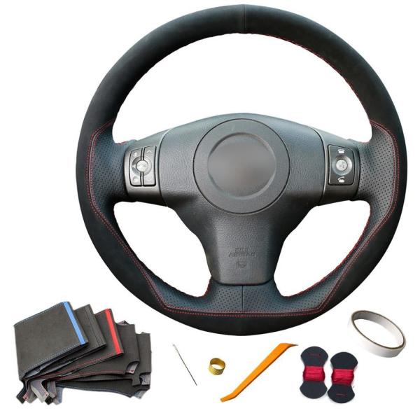 Suede and Leather Custom Steering Wheel Cover for Toyota Yaris Vios RAV4 2006 2007 2008 2009 2010 2011 2012 2013 Scion XB 2008