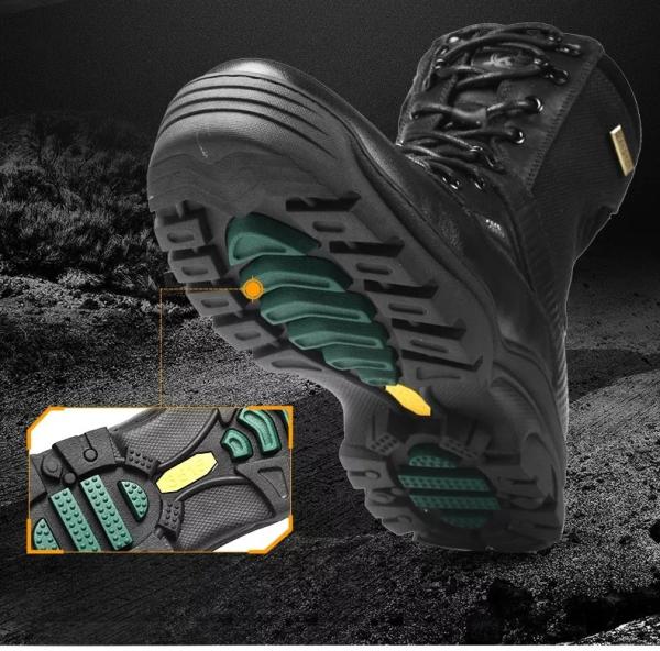 Military Boots Genuine Leather with EVA Upper Material and Oil-resistant Rubber Outsole Army Military Tactical Boots