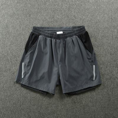 Полиэстер 2 частей атлетической одежды людей S-XXXL черный эластичный подряд замыкает накоротко