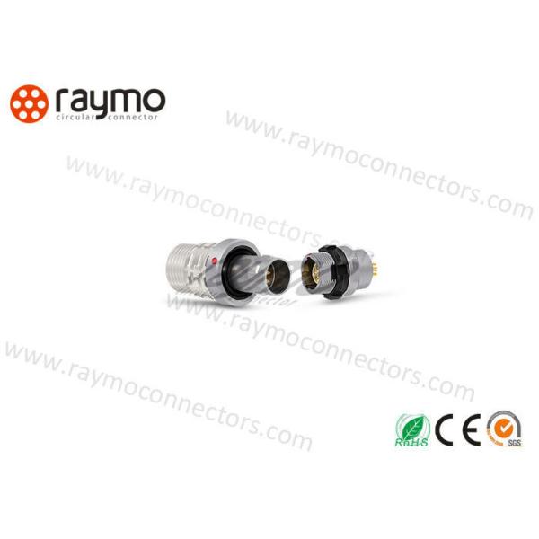 Self Locking Industrial Circular Connectors Metal Material Watertightness IP 68