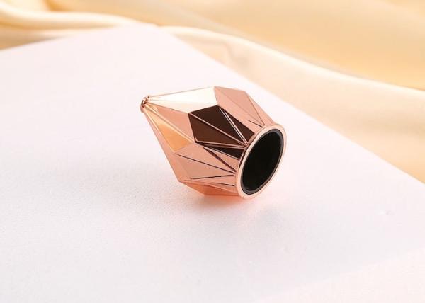 Luxury Unique Diamond Shape Gold Color Zinc Alloy Perfume Bottle Cap For Fragrance Bottle Caps Die Casting CNC Machining