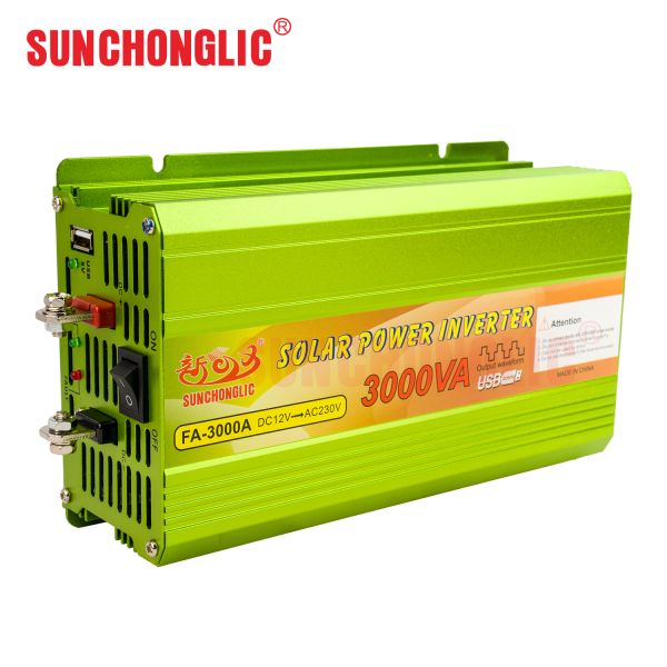 3000VA 24V to 220V Modified Sine Wave Solar Power Inverter with 5V USB Interface for Off-Grid Systems