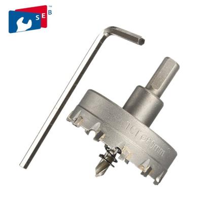 Economic TCT Hole Saw Sand Blasted Surface Finish For Sheet Metal Hole Cutting