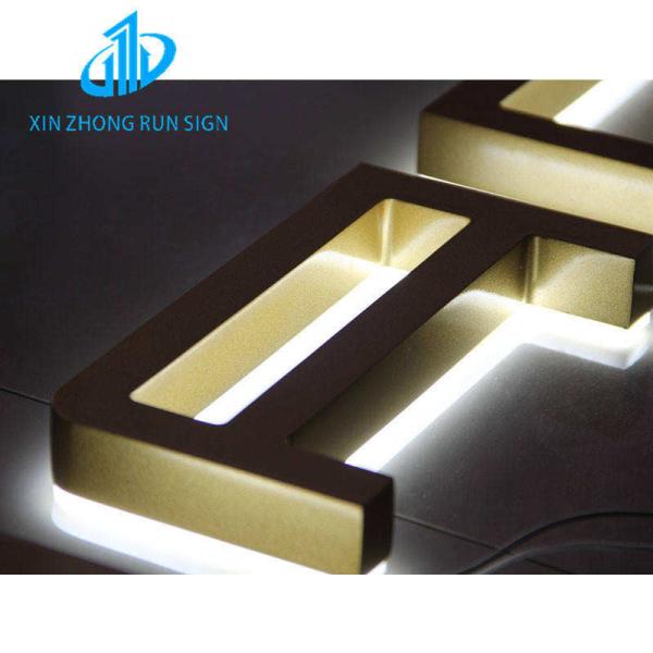 Channel letter golden acrylic led letter backlit sign wall led light 3d backlit logo sign for shopfront