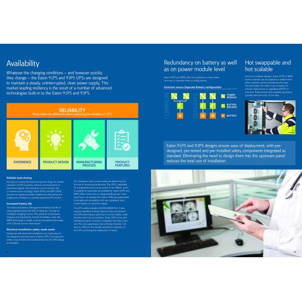 Модуль Eaton UPS серии 93PS 8-30 кВт 10 кВт 15 кВт 20 кВт 60 кВт 12 кВт 24 кВт батарея 3 фазы для замены питания серии 9355 кВт