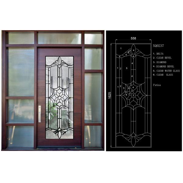 Sidelight Decorative Panel Glass , Architectural Stained Glass Door Panels