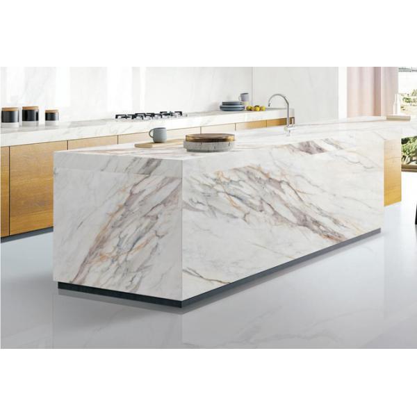 Wear-Resistant White Gold Sintered Stone Slab 1600x3200x12mm