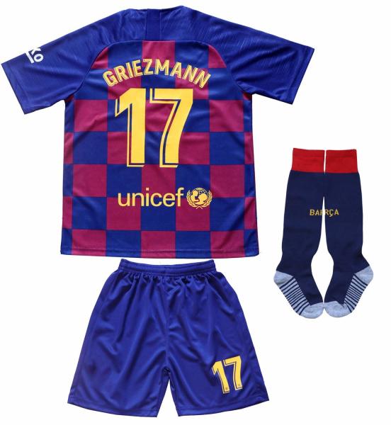 Custom Competition Clothing , Youth Soccer Jerseys  Barcelona Griezmann 17 For Kids