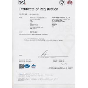 Yaham Optoelectronics Co., Ltd. Сертификации