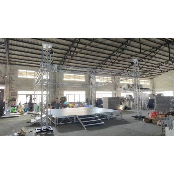 Portable Aluminum Lighting Truss Durable Lightweight Modular Structure for Event Stage Exhibition Lighting Setup
