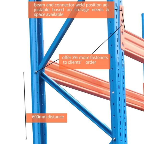500-4000kgs Weight Capacity Steel Pallet Shelves Racking for  Storage