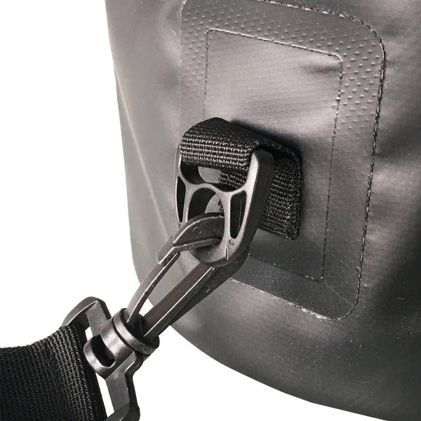 Black Outdoor Waterproof Bag 20 Liter Customize Color With Zipper