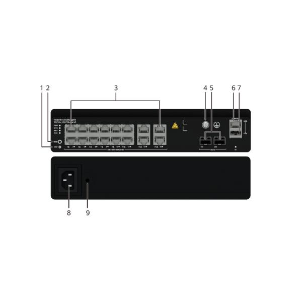  S5735-L16LP2UM2X-QA-V2 98012239 16*10/100/1000BASE-T Ports(PoE+) Network Poe Switch 