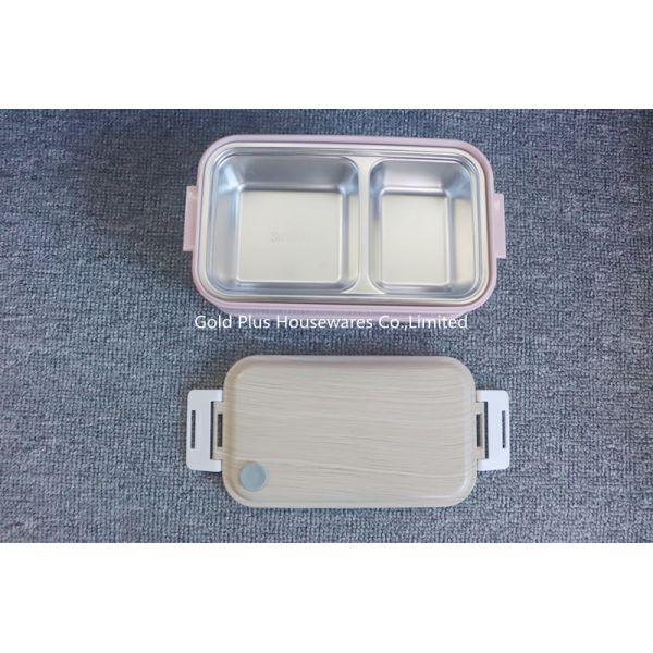 Airtight Plastic Single Wall Stainless Steel Bento Box Bpa Free