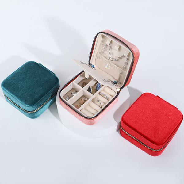Velvet Jewelry Storage Box for Customized Size Earrings Necklace Ring Display Solution