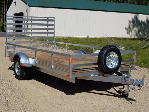 High Sides 400mm 7x4 Tandem Axle Aluminum Utility Trailer For Household