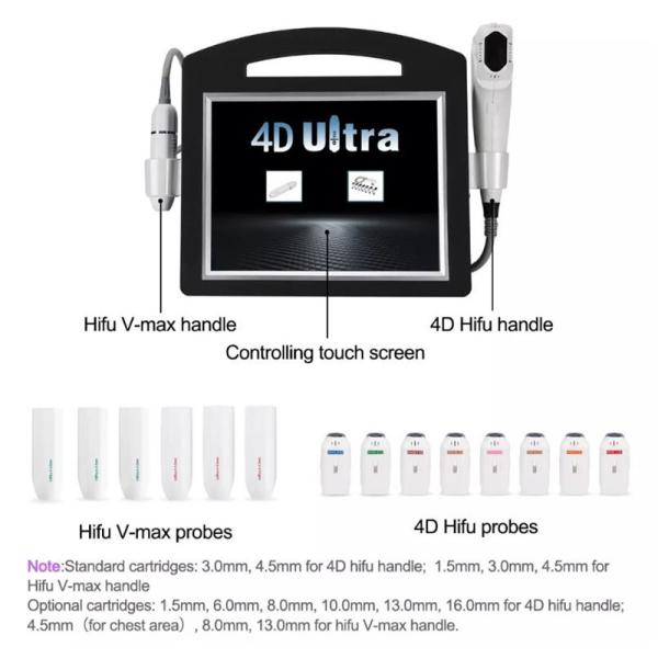 машина 2pcs подтяжки лица ультразвука 200w 4d Hifu регулирует