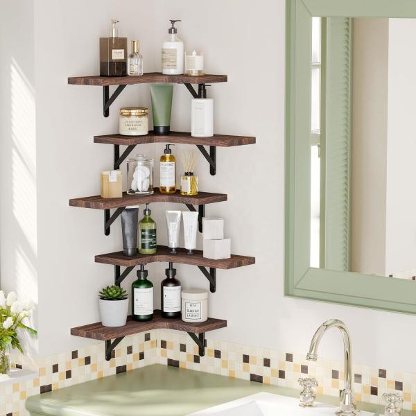Bathroom Storage Racks Hanging Mounted Wall Shelf with Holding Kitchen Appliance