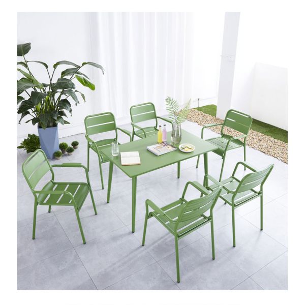 Colorful Terrace Balcony Furniture Stackable Outdoor Garden Coffee Table and Chair Waterproof
